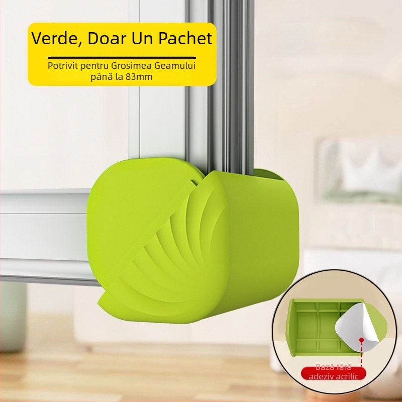 Protecție de colț pentru fereastră, anti-coliziune, rezistent la uzură, material din silicon, resetare automată
