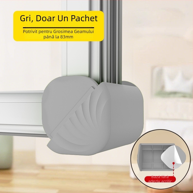 Protecție de colț pentru fereastră, anti-coliziune, rezistent la uzură, material din silicon, resetare automată
