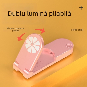 M03S trepied cu patru picioare și selfie stick Bluetooth cu lumină LED pentru fotografii; Material: oțel inoxidabil + ABS; Telecomandă; Model: M03/M03S