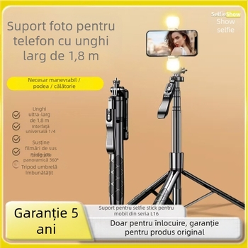 Selfie stick extins cu trepied, stabilizare Bluetooth, suport pentru telefon pe podea telescopic, personalizare logo, telecomandă inclusă