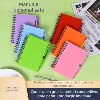 Caiet cu spirală, 60–70 pagini, personalizabil, în stoc