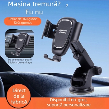 Suport universal pentru telefon în mașină cu ventuză – pentru bord, parbriz sau gură de ventilație