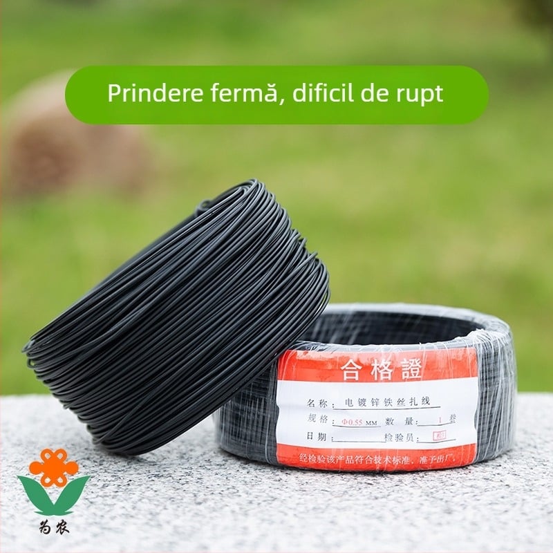 Set de grădină pentru uz casnic: sârmă de fier acoperită PVC pentru legare, diametre 0,55/0,75/0,9 mm
