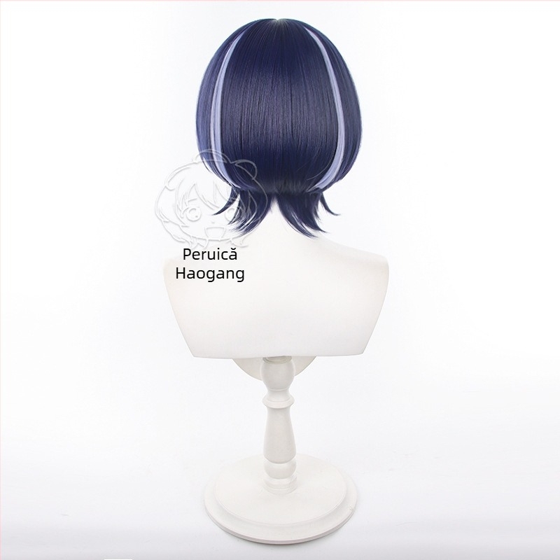 Perucă cosplay - Evidențieri, Fir rezistent la temperaturi înalte, Lungime scurtă (Vopsire cu temperatură înaltă nu este recomandată)