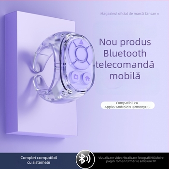 Inel Bluetooth cu telecomandă pentru selfie și videoclipuri scurte – dispozitiv pentru fotografiat și întoarcerea paginilor