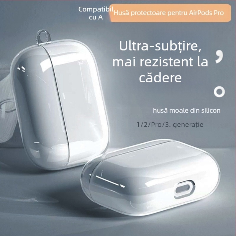 Husă de protecție AirPods — TPU, carcasă moale, turnare prin injecție pentru Apple AirPods