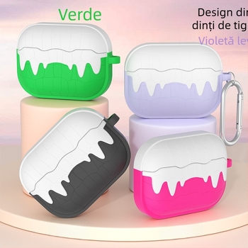 Husă AirPods Pro 2 și AirPods 3 - Silicona lichidă, husă moale, acoperire completă, universal, turnare prin injecție