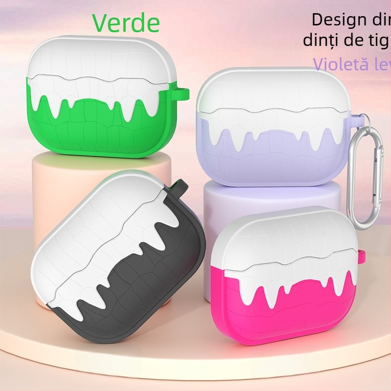 Husă AirPods Pro 2 și AirPods 3 - Silicona lichidă, husă moale, acoperire completă, universal, turnare prin injecție