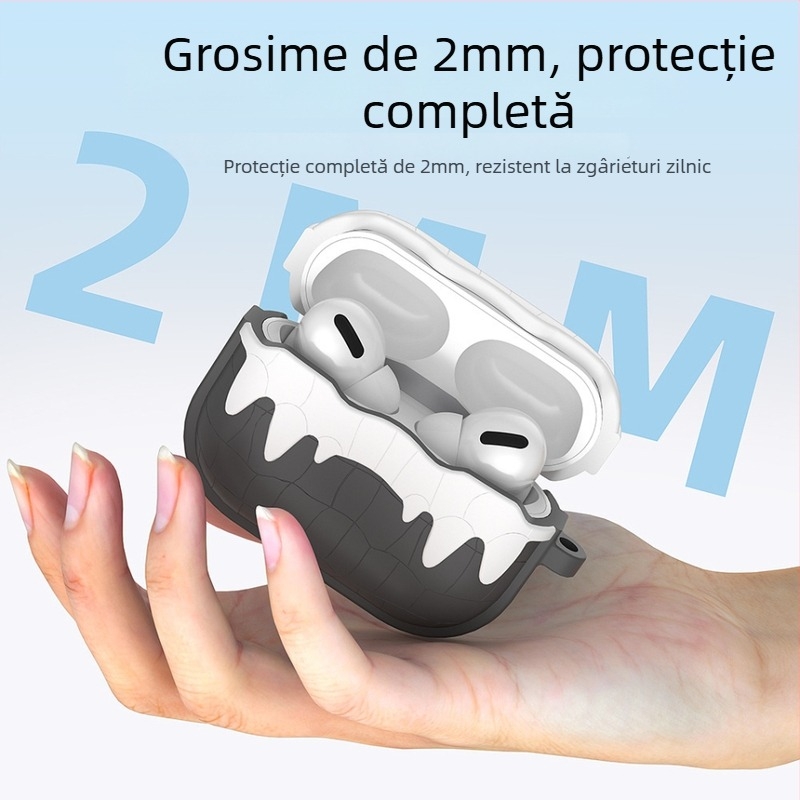 Husă AirPods Pro 2 și AirPods 3 - Silicona lichidă, husă moale, acoperire completă, universal, turnare prin injecție