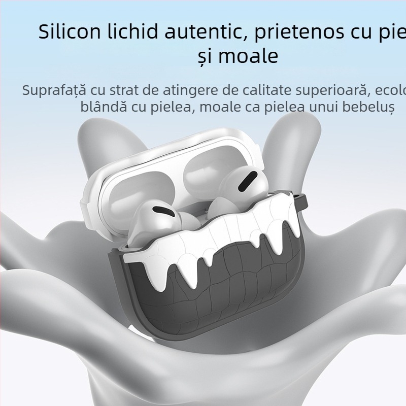 Husă AirPods Pro 2 și AirPods 3 - Silicona lichidă, husă moale, acoperire completă, universal, turnare prin injecție