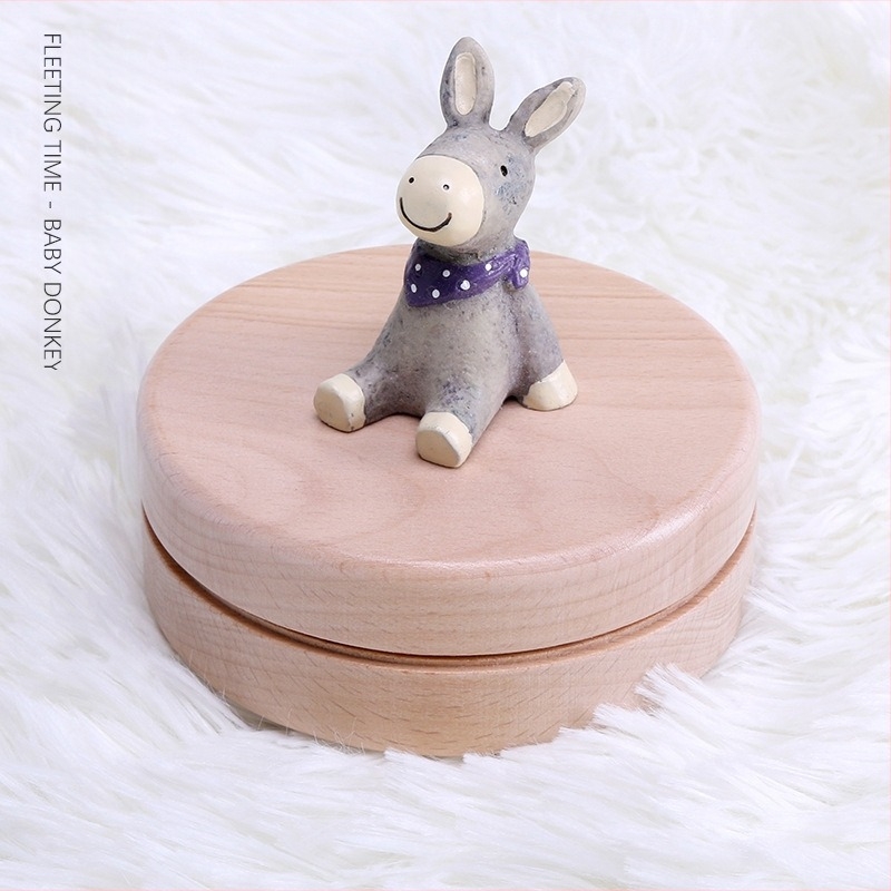 Cutie din lemn Beech pentru dinții de lapte, cu tema cerul înstelat, pentru fete și băieți