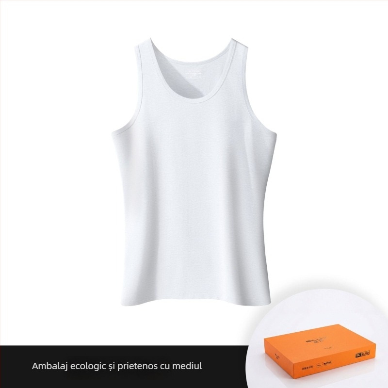 Vesta fără mâneci pentru bărbați, bumbac stretch (uscare rapidă, respirabilă, croială slim)