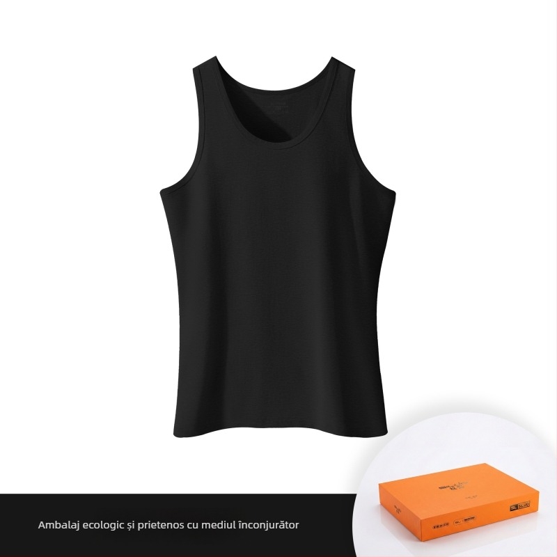 Vesta fără mâneci pentru bărbați, bumbac stretch (uscare rapidă, respirabilă, croială slim)