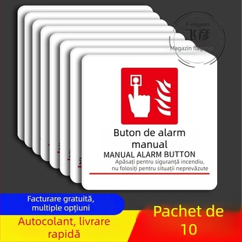 Beilong Semnalizare de incendiu din acrilic — buton de alarmă manual, personalizabil, semnal sonor și luminos