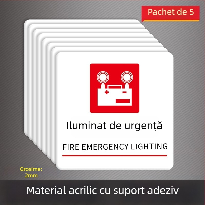 Beilong Semnalizare de incendiu din acrilic — buton de alarmă manual, personalizabil, semnal sonor și luminos