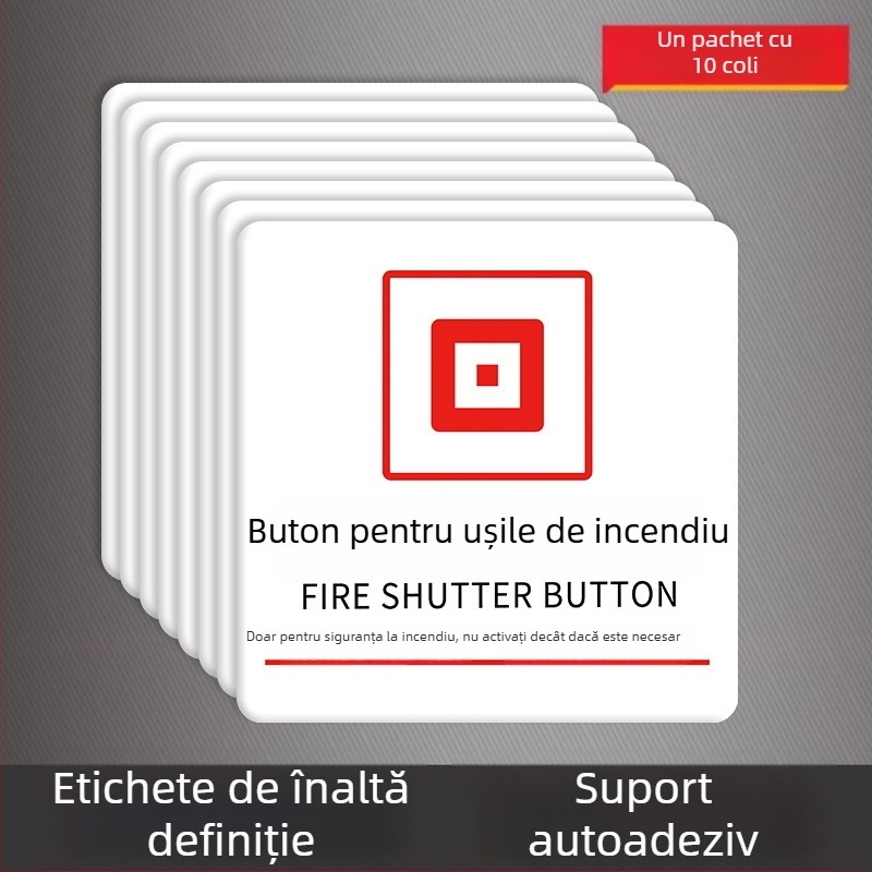 Beilong Semnalizare de incendiu din acrilic — buton de alarmă manual, personalizabil, semnal sonor și luminos