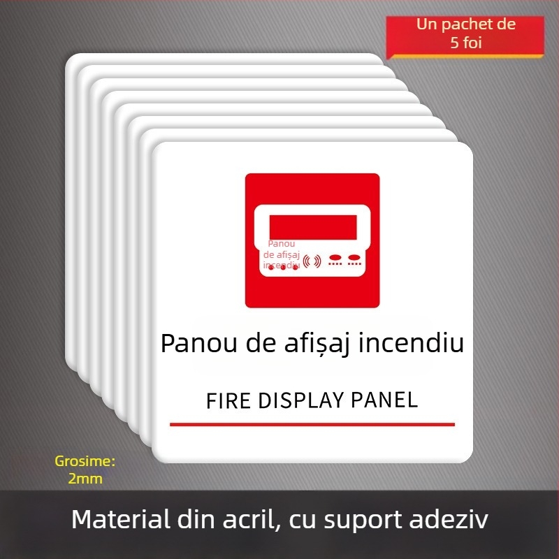 Beilong Semnalizare de incendiu din acrilic — buton de alarmă manual, personalizabil, semnal sonor și luminos