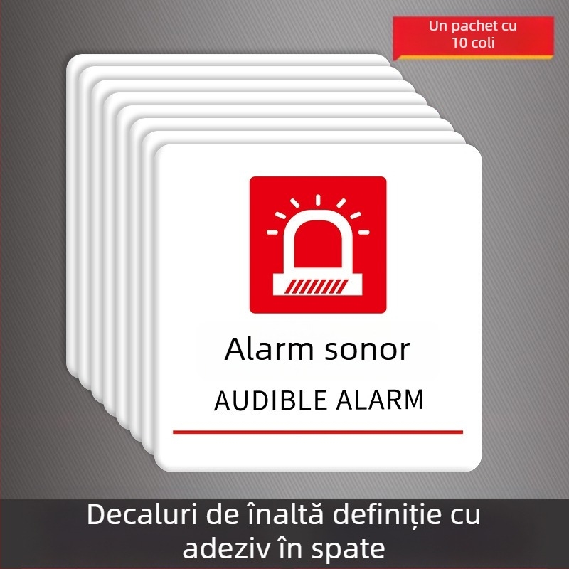Beilong Semnalizare de incendiu din acrilic — buton de alarmă manual, personalizabil, semnal sonor și luminos