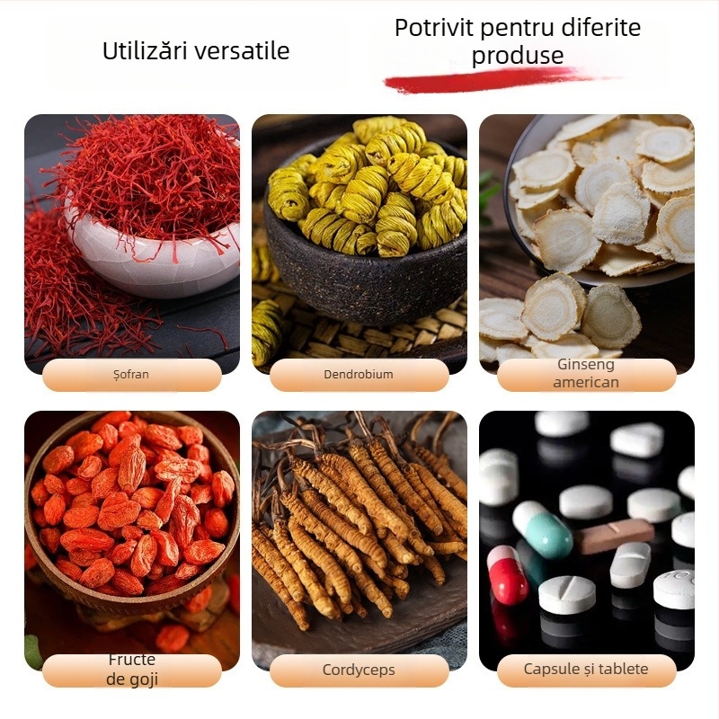 Sticluță transparentă din acrilic, plastic de calitate alimentară, pentru capsule Cordyceps, capacitate 3ml/6ml/13ml/30ml, logo personalizabil