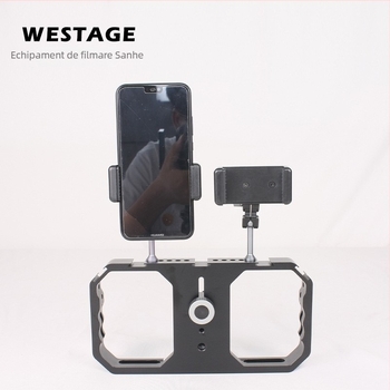 Cage metal pentru telefon pentru vlogging și fotografie, model Phone Cage, aliaj de aluminiu, suport pentru personalizare, sursă de export transfrontalier exclusivă