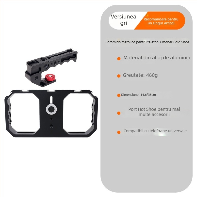 Cage metal pentru telefon pentru vlogging și fotografie, model Phone Cage, aliaj de aluminiu, suport pentru personalizare, sursă de export transfrontalier exclusivă