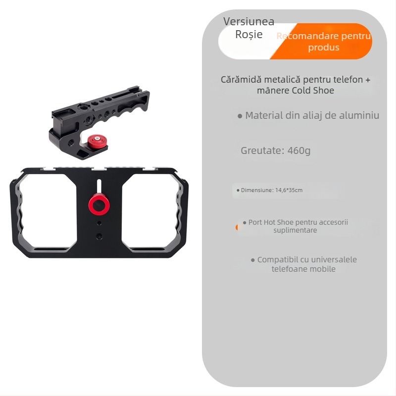 Cage metal pentru telefon pentru vlogging și fotografie, model Phone Cage, aliaj de aluminiu, suport pentru personalizare, sursă de export transfrontalier exclusivă