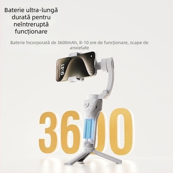 Stabilizator portabil pentru telefon cu trei axe, urmărire facială, Bluetooth, telecomandă, model M01