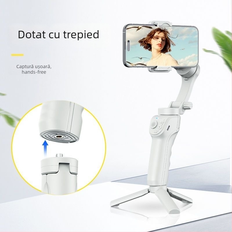 Stabilizator portabil pentru telefon cu trei axe, urmărire facială, Bluetooth, telecomandă, model M01
