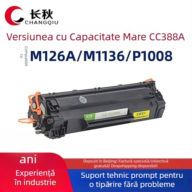 Long Autumn CC388XX toner pentru HP LaserJet M126a/M126nw, M1136, P1108 – 3.000 de pagini, capacitate mare, reîncărcabil, compatibil CC388A/CC388X