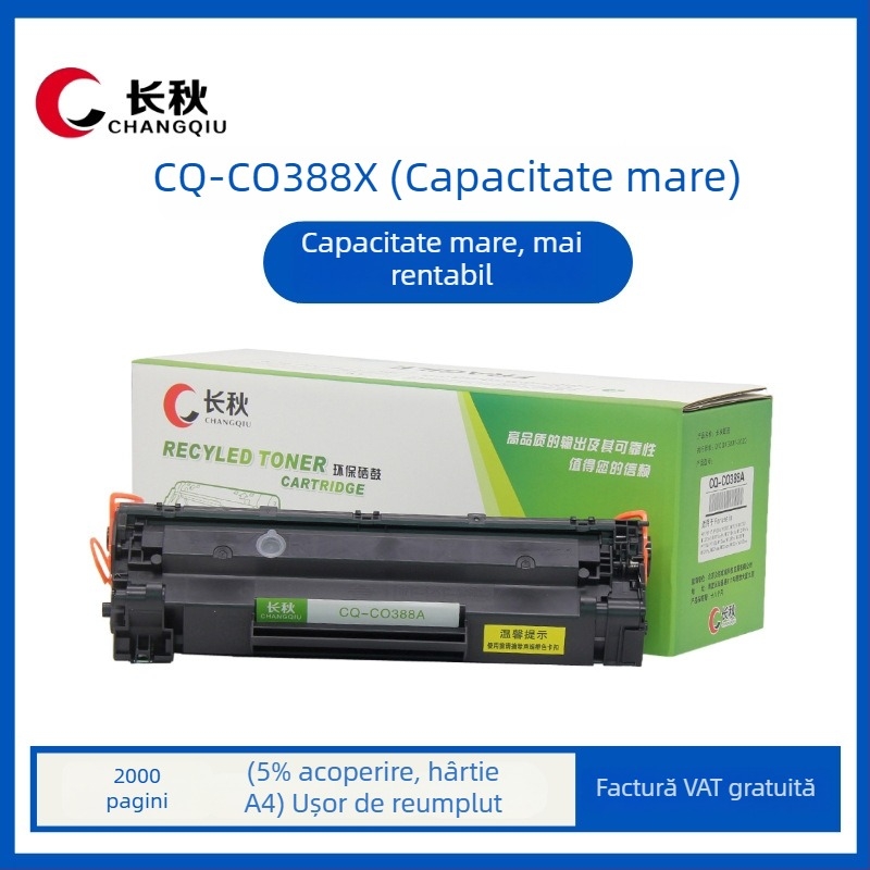 Long Autumn CC388XX toner pentru HP LaserJet M126a/M126nw, M1136, P1108 – 3.000 de pagini, capacitate mare, reîncărcabil, compatibil CC388A/CC388X