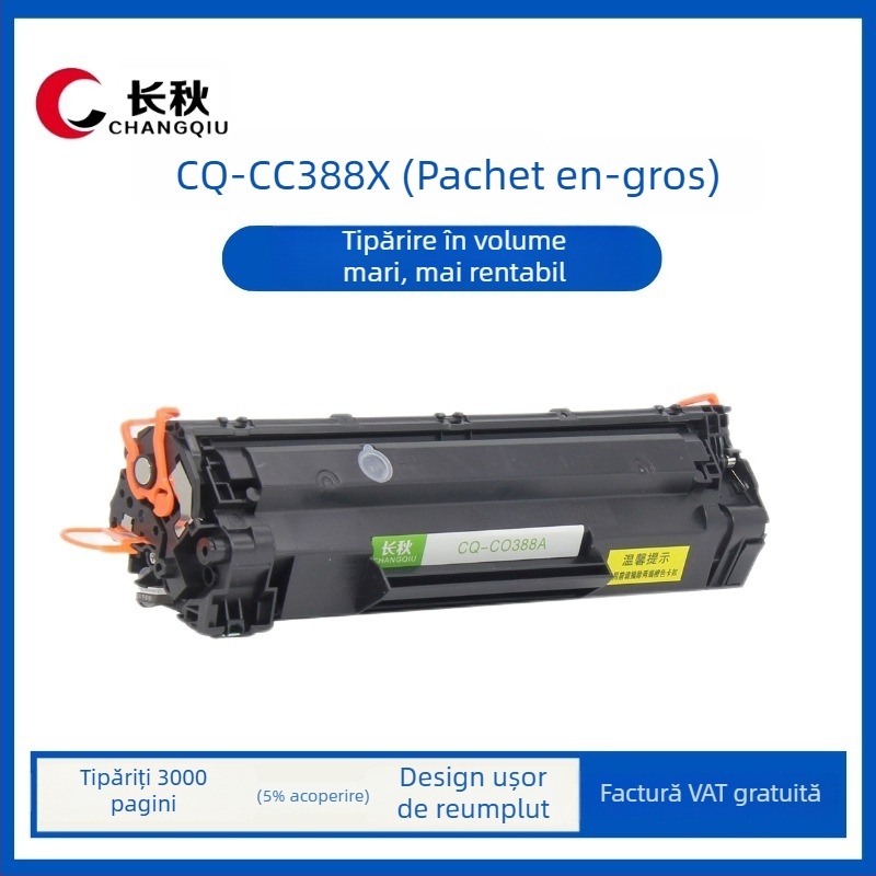 Long Autumn CC388XX toner pentru HP LaserJet M126a/M126nw, M1136, P1108 – 3.000 de pagini, capacitate mare, reîncărcabil, compatibil CC388A/CC388X