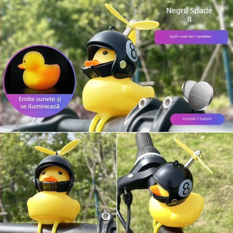 Clopoțel pentru bicicletă cu decor de rață, din plastic, brand Senowoiry/ji rui, model Little Yellow Duck Decoration