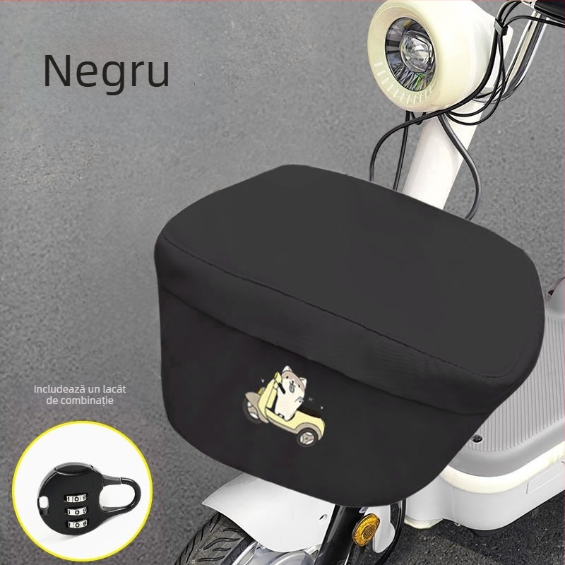 Husă pentru coșul bicicletei electrice — piele microfibră, protecție universală împotriva prafului și a soarelui