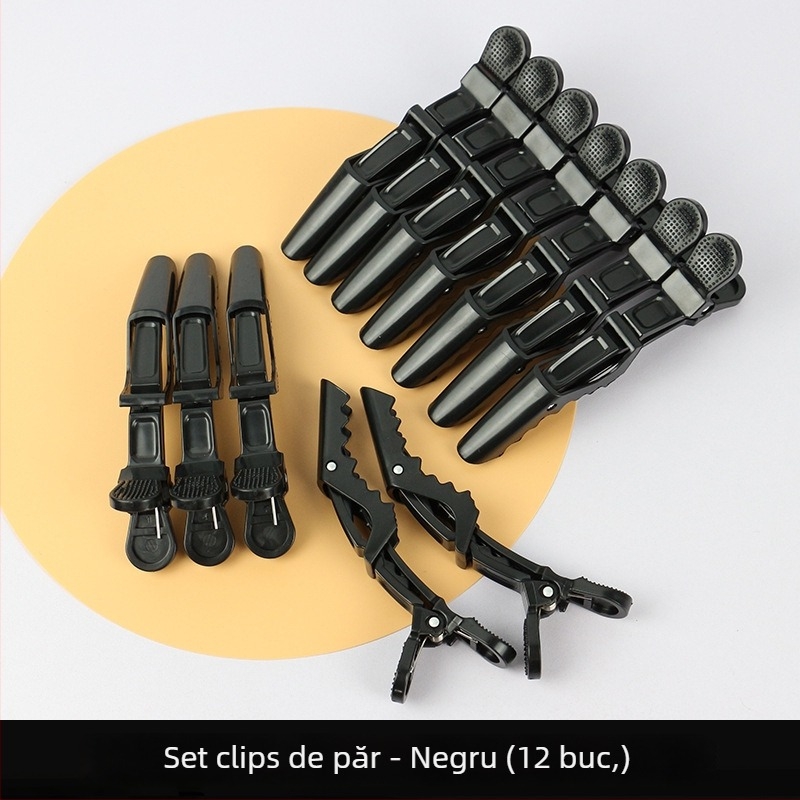 Clipuri de păr aligator, priză fără urme, clipsuri laterale pentru stilizare, clipsuri pentru breton stratificat, 6 buc.