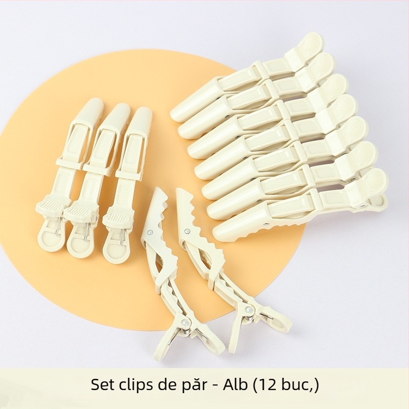 Clipuri de păr aligator, priză fără urme, clipsuri laterale pentru stilizare, clipsuri pentru breton stratificat, 6 buc.