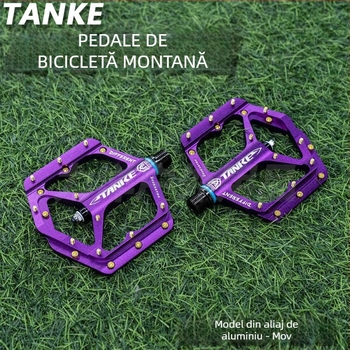 Pedala TANKE pentru bicicletă, Nylon/aluminiu, prelucrat CNC, rulment DU, ax pedalier