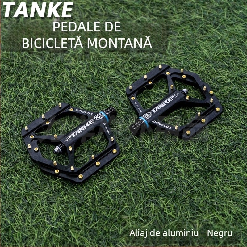 Pedala TANKE pentru bicicletă, Nylon/aluminiu, prelucrat CNC, rulment DU, ax pedalier
