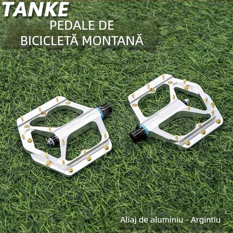 Pedala TANKE pentru bicicletă, Nylon/aluminiu, prelucrat CNC, rulment DU, ax pedalier