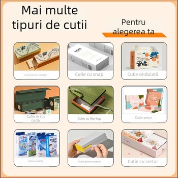 Ambalaj personalizat cu cutie colorată cu fereastră pentru produse digitale; cutie din carton; imprimare logo; hârtie 300–400 g/m²; imprimare color