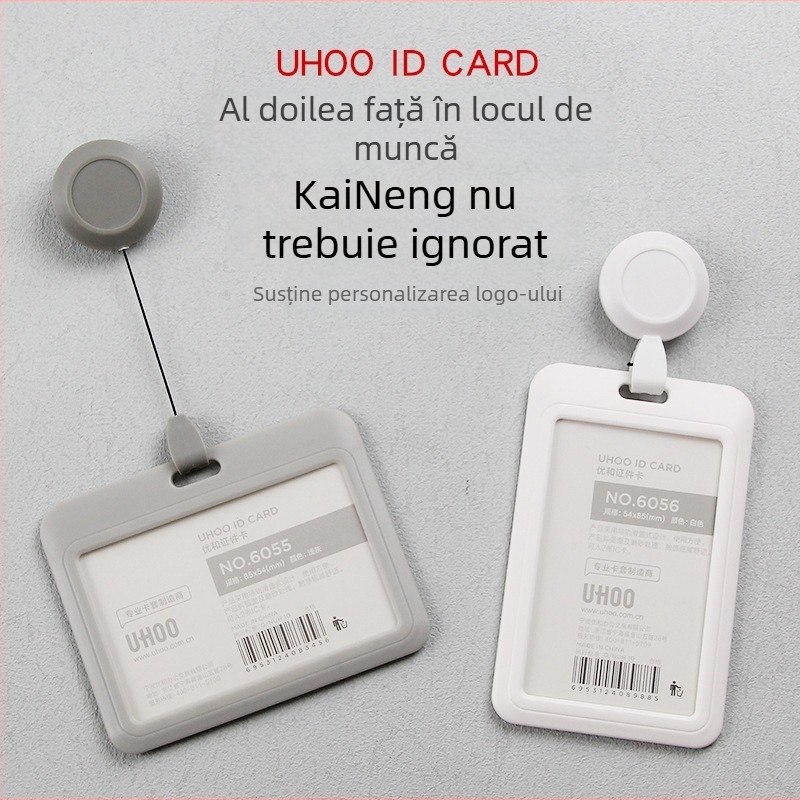 Suport retractabil pentru card de identificare pentru medici și asistente, clips pentru badge, din plastic, imprimare logo, personalizare