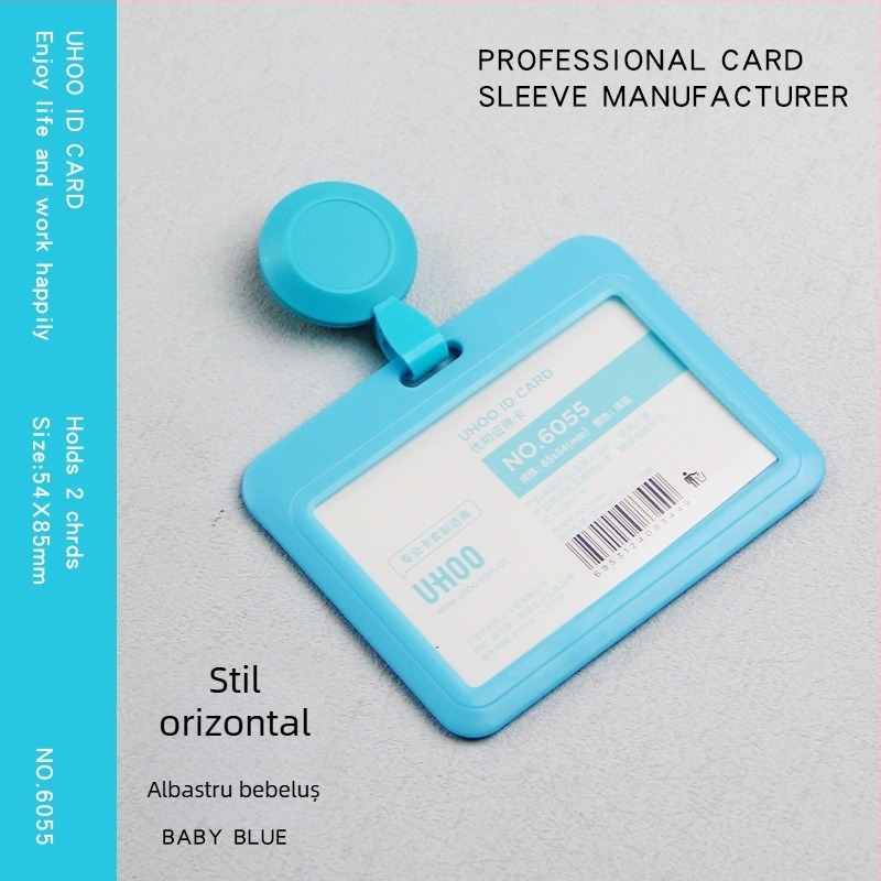 Suport retractabil pentru card de identificare pentru medici și asistente, clips pentru badge, din plastic, imprimare logo, personalizare