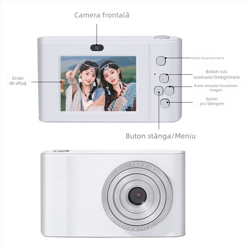 Cameră digitală cu senzor CMOS 1.0/1.7 inch, 24 MP+, zoom optic 8x, ecran LCD 2.3 inch, USB 3.0