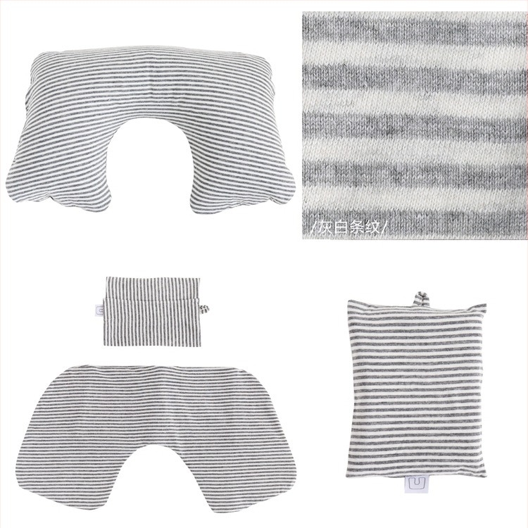 Pernă de gât gonflabilă în formă de U pentru călătorii, umplută cu gaz, țesătură exterioară din bumbac și miez din fibre chimice – pentru un singur utilizator, suport portabil pentru gât