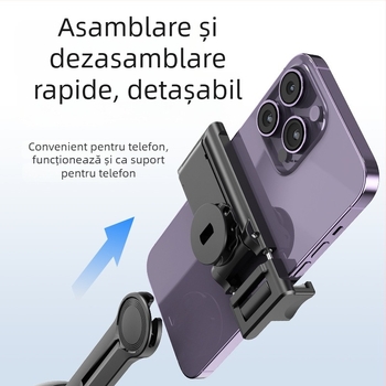Gimbal pentru telefon cu urmărire AI a feței, suport de birou 360°, compatibilitate universală a telefoanelor, fără aplicație, greutate 248 g, Tokqi/Tuoyi P03