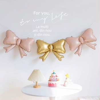 Balon roz cu funda din folie de aluminiu, 38 inch, decor pentru ziua de naștere și primul său an