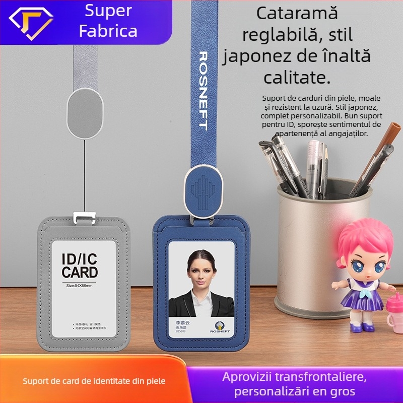 Set de sleeve de card din piele pentru angajați, cu design modern minimalist și licențiere privat-label.