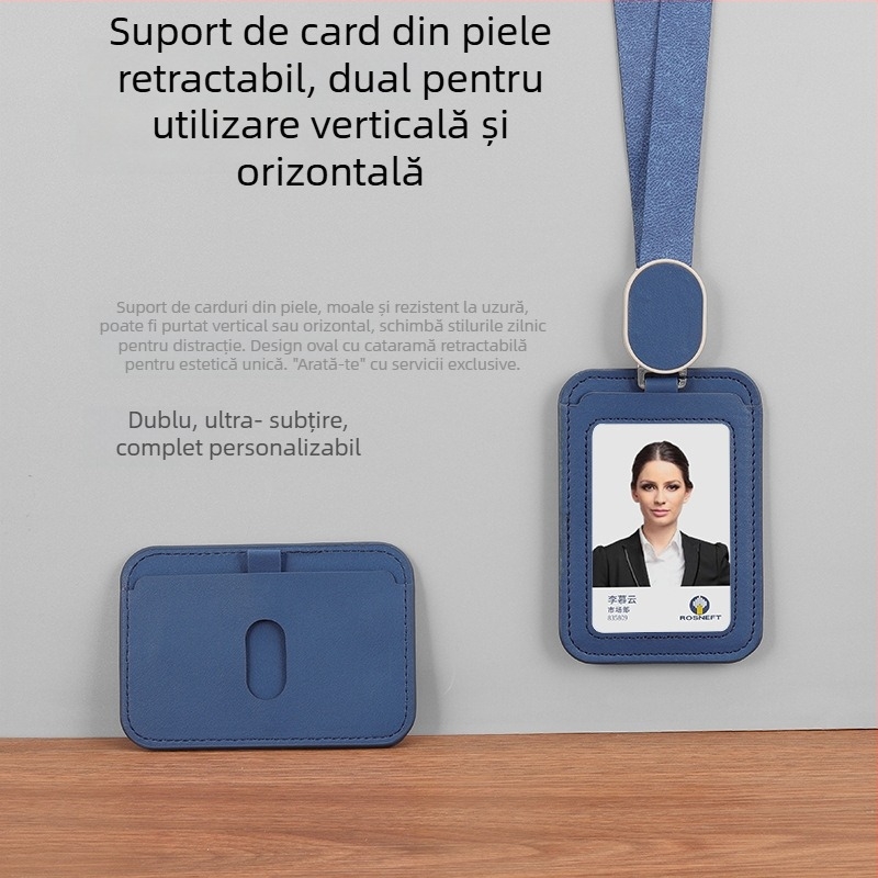 Set de sleeve de card din piele pentru angajați, cu design modern minimalist și licențiere privat-label.