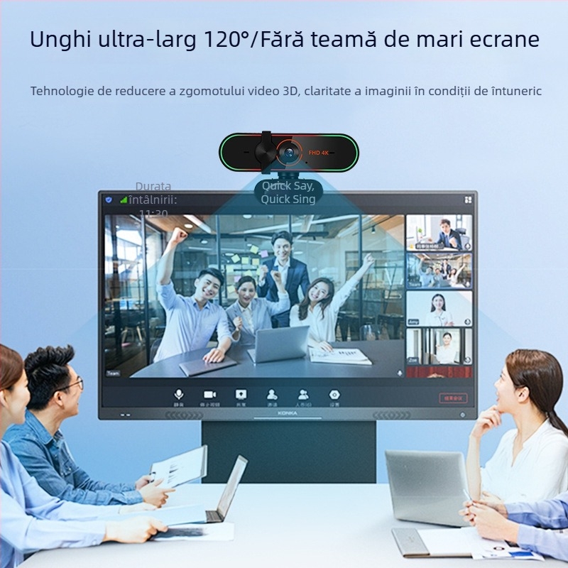 Cameră live 4K USB 2.0 Plug-and-Play, autofocus, microfon încorporat, 60FPS