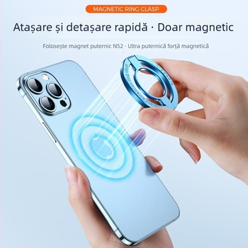 Suport pentru telefon cu inel – rotire la 360°, pliabil din aliaj de zinc, MagSafe magnetic