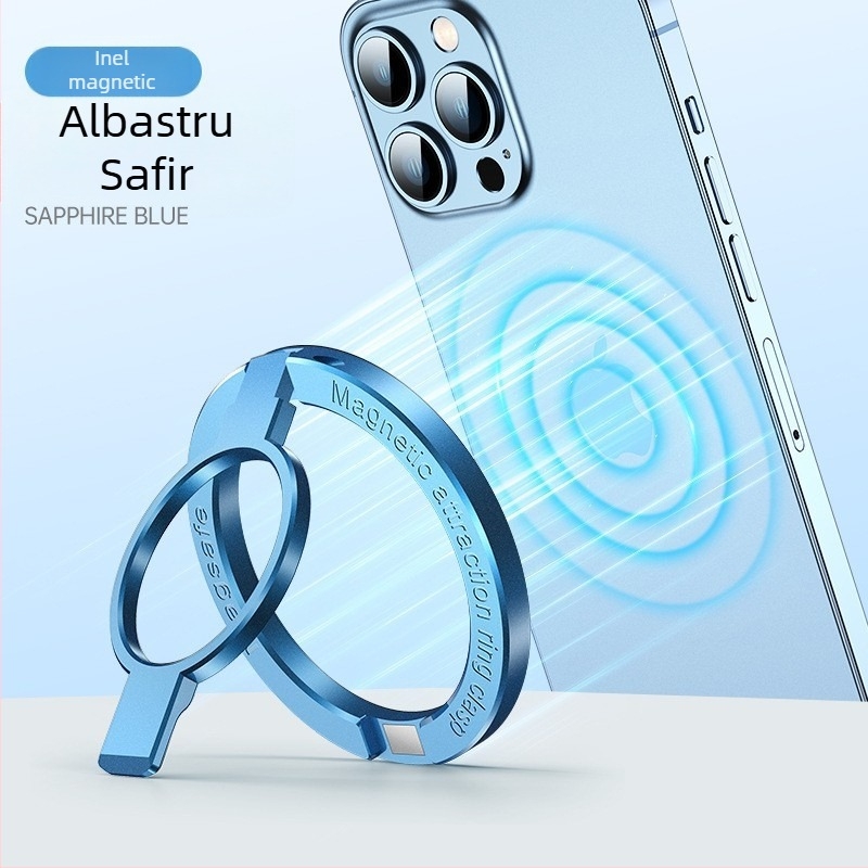 Suport pentru telefon cu inel – rotire la 360°, pliabil din aliaj de zinc, MagSafe magnetic